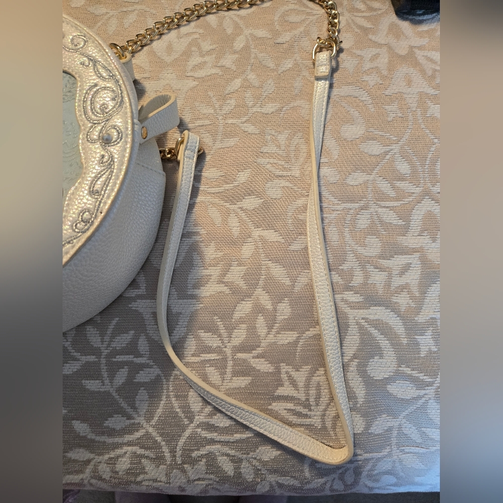 Danielle Nicole White and Gold Round Bag, Cinderella's Wedding 70th Anniversary - Picture 2 of 3